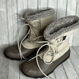 SPERRY Womans 7.5 Quarter  Water Proof Duck Boots # STS99765 Suede Leather Laced
